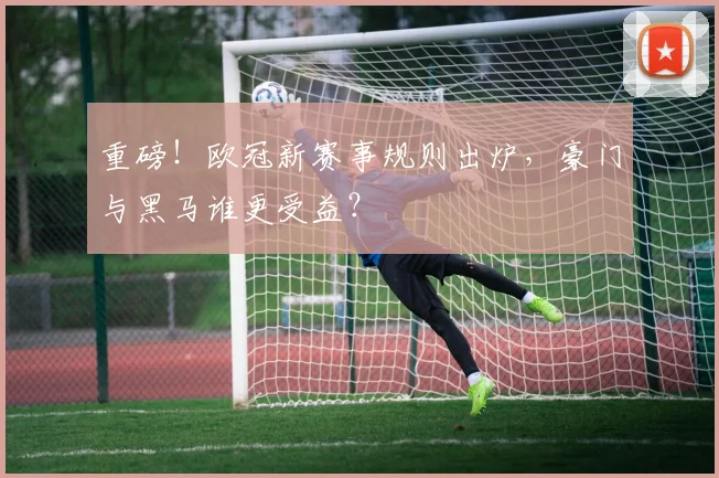 重磅！欧冠新赛事规则出炉，豪门与黑马谁更受益？